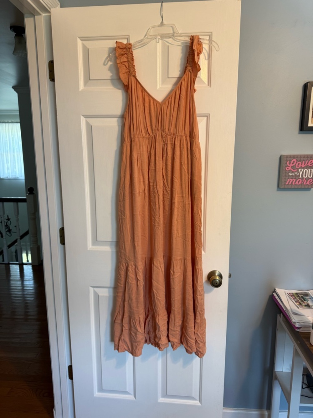 torrid Ruffle Strap Maxi Dress in Terracotta Peach